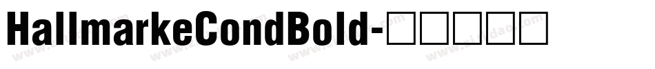 HallmarkeCondBold字体转换