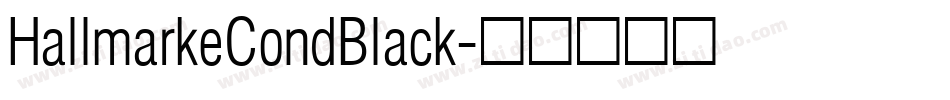 HallmarkeCondBlack字体转换