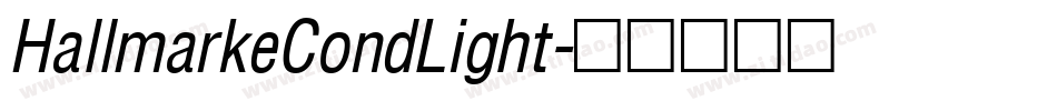 HallmarkeCondLight字体转换