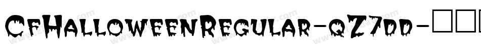 CfHalloweenRegular-qZ7dd字体转换
