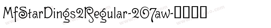 MfStarDings2Regular-2O7aw字体转换