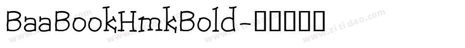 BaaBookHmkBold字体转换