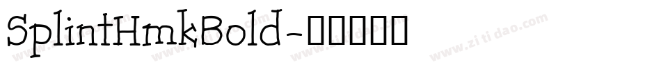 SplintHmkBold字体转换