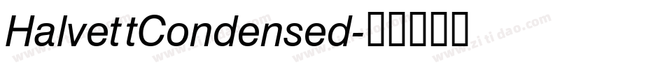HalvettCondensed字体转换