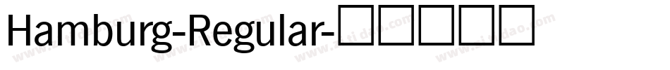 Hamburg-Regular字体转换