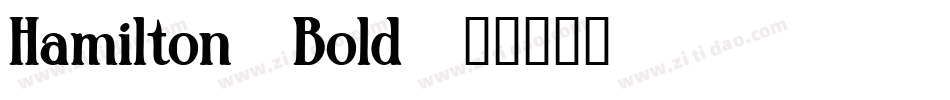 Hamilton-Bold字体转换