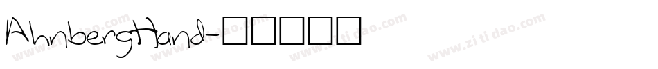 AhnbergHand字体转换