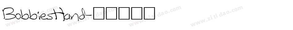 BobbiesHand字体转换