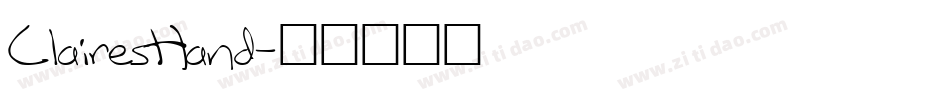ClairesHand字体转换