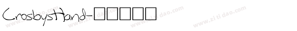 CrosbysHand字体转换