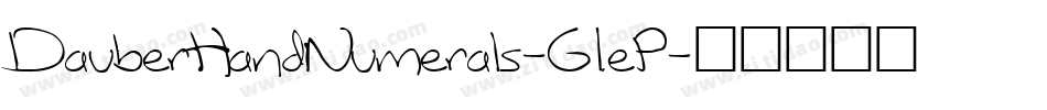 DauberHandNumerals-G1eP字体转换