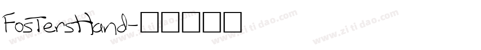 FostersHand字体转换