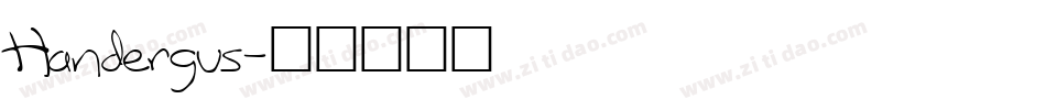 Handergus字体转换
