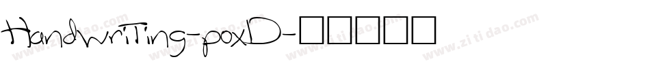 Handwriting-poxD字体转换