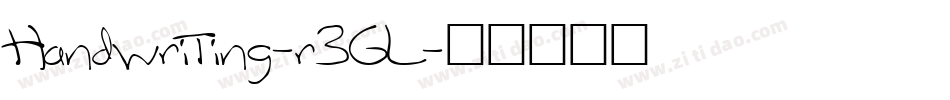 Handwriting-r3GL字体转换