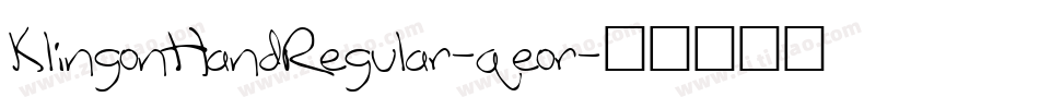 KlingonHandRegular-qeor字体转换