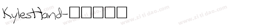 KylesHand字体转换