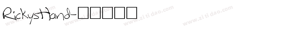 RickysHand字体转换