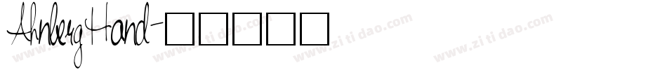 AhnbergHand字体转换