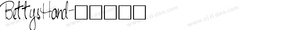 BettysHand字体转换