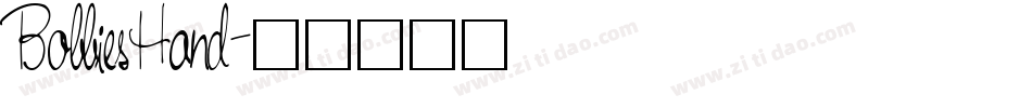 BobbiesHand字体转换
