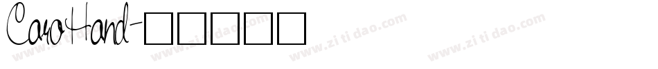 CaroHand字体转换
