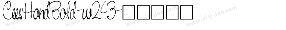 CeesHandBold-w243字体转换