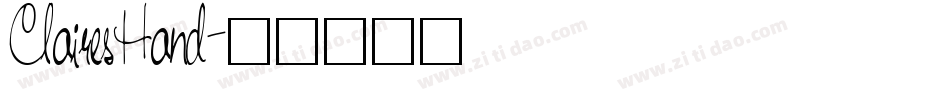 ClairesHand字体转换