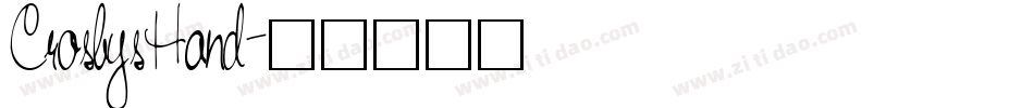 CrosbysHand字体转换