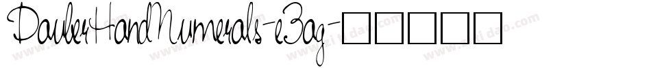 DauberHandNumerals-e3ag字体转换