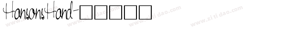 HansonsHand字体转换