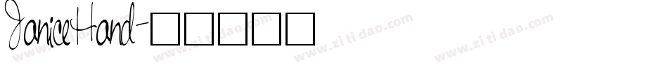 JaniceHand字体转换