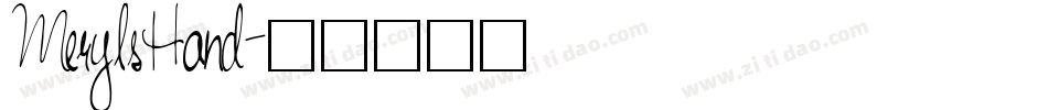 MerylsHand字体转换