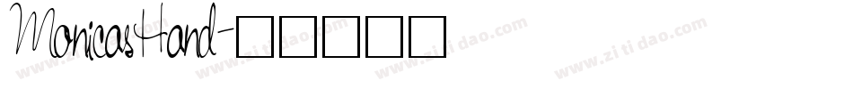 MonicasHand字体转换