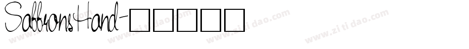 SaffronsHand字体转换