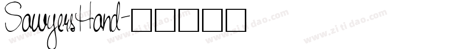 SawyersHand字体转换