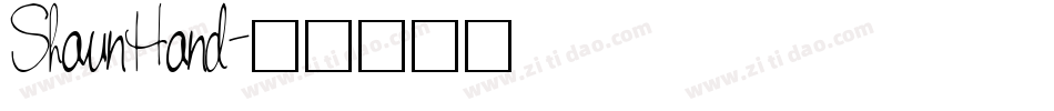 ShaunHand字体转换