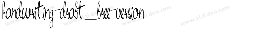 handwriting-draft_free-version字体转换