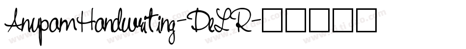 AnupamHandwriting-DeLR字体转换