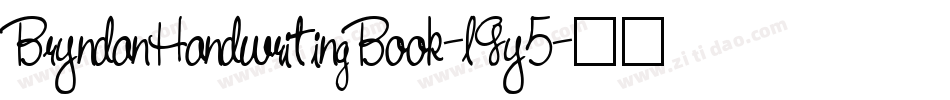 BryndanHandwritingBook-lGy5字体转换