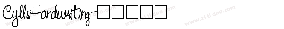 CyllsHandwriting字体转换