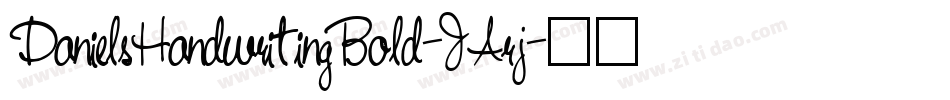 DanielsHandwritingBold-JArj字体转换