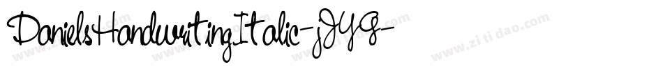 DanielsHandwritingItalic-jJYG字体转换
