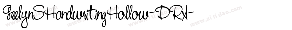 GeelynSHandwritingHollow-DRx1字体转换