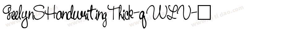 GeelynSHandwritingThick-qWLV字体转换