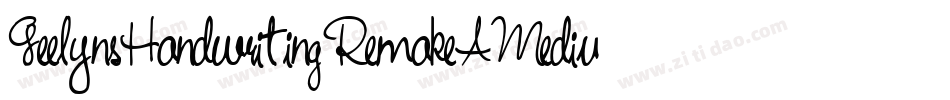GeelynsHandwritingRemakeAMedium-DRvx字体转换