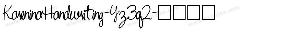 KareninaHandwriting-Yz3q2字体转换
