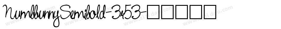 NumbbunnySemibold-3r53字体转换