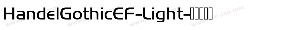 HandelGothicEF-Light字体转换