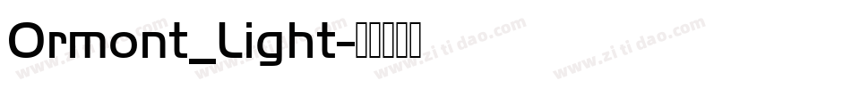Ormont_Light字体转换